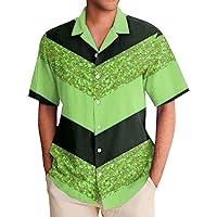 T Shirts for Man Printed Lapel T-Shirts Short Sleeve Button Down Shirts Hawaiian Vacation Shirt Casual Summer Shirts