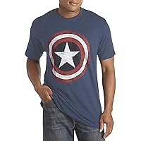 True Nation by DXL Big and Tall Marvel Comics Captain America Graphic Tee