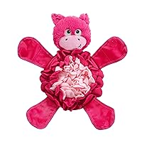 Outward Hound Nina Ottosson Snuffle Palz Interactive Plush Dog Puzzle and Snuffle Mat for Dogs, Non-Slip Snuffle Mat, Dog Enrichment Toys, Plush, Pig, Pink, Large