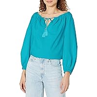 Trina Turk Women's Relaxed Blouse with Tassels