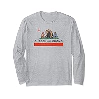 Cheech & Chong Chilling In California Republic Flag V3 Long Sleeve T-Shirt