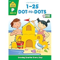 School Zone - Numbers 1-25 Dot-to-Dots Workbook - 32 Pages, Ages 3 to 5, Preschool to Kindergarten, Connect the Dots, Numerical Order, Counting, and More (School Zone Get Ready!™ Book Series) School Zone - Numbers 1-25 Dot-to-Dots Workbook - 32 Pages, Ages 3 to 5, Preschool to Kindergarten, Connect the Dots, Numerical Order, Counting, and More (School Zone Get Ready!™ Book Series) Paperback
