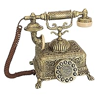 Design Toscano Antique Grand Emperor 1933 Rotary Corded Retro Phone-Vintage Decorative Telephones, Bronze