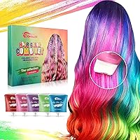 Temporary Hair Color, Hair Wax Color Gifts for Girls Kids, Temporary Hair Dye for Dark & Light Hair, Ideal Toys Gifts for Birthday, Children's Day, Halloween,Christmas, Cosplay, Party