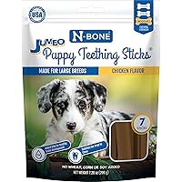 Jumbo Puppy Teething Sticks Chicken Flavor Dog Treats, 7.28-oz Bag