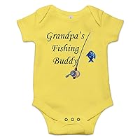Grandpa's Fishing Buddy Funny Cute Baby Bodysuit Gift Newborn Infant Onesie