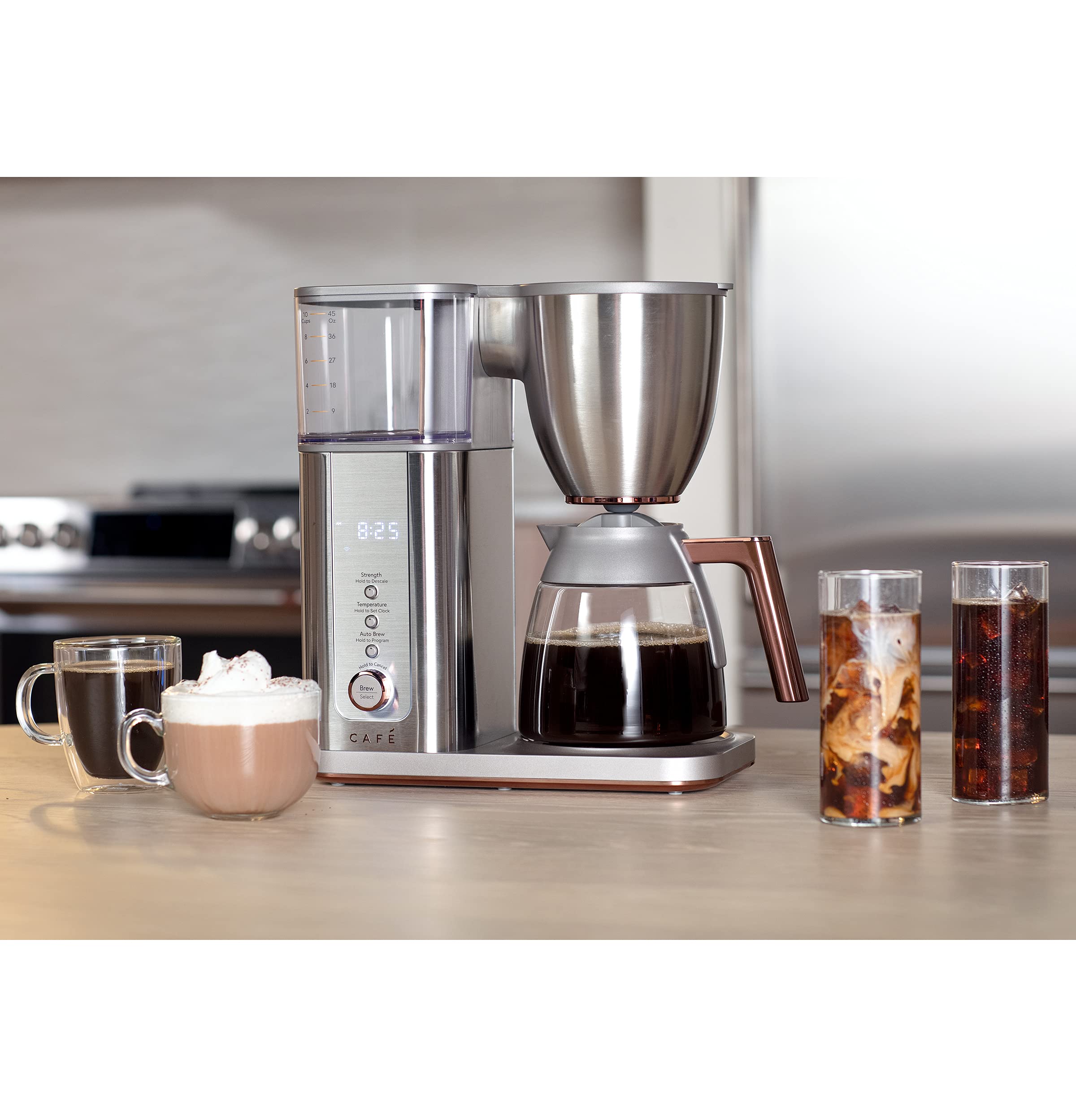 Café Specialty Drip Coffee Maker | 10-Cup Glass Carafe | WiFi Enabled Voice-to-Brew Technology | Smart Home Kitchen Essentials | SCA Certified, Barista-Quality Brew | Stainless Steel
