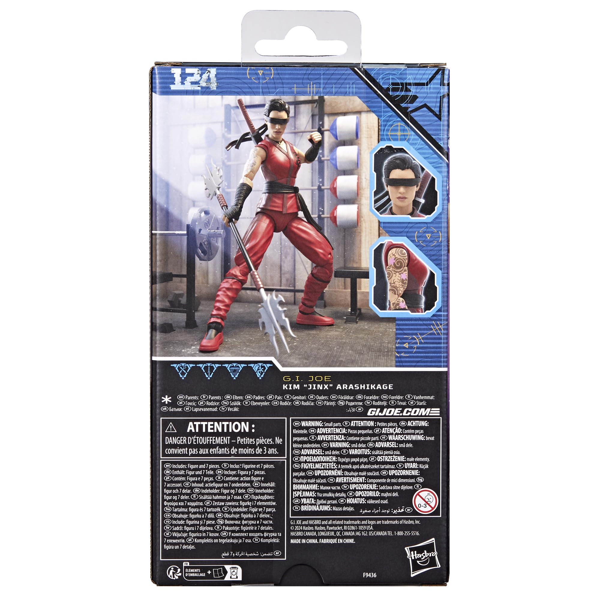 G.I. Joe Classified Series #124, Kim Jinx Arashikage, Collectible 6-Inch Ninja Action Figure with 7 Accessories