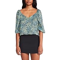 Steve Madden Apparel Women's Stevie Top, Optic White, X-Large