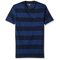 French Connection Men's Varsity View Stripes Slim Crew