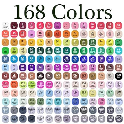 Coloring Markers Set for Adults With Standing Base 168 Colors