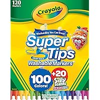 Crayola Super Tips Marker Set, 100 Washable Markers for Kids, 20 Scented Markers, Bulk Colored Markers, Gift for Kids [Amazon Exclusive]