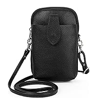 Ever Bloom Small Women's Leather Shoulder Bag, Italian Handbag, Mobile Phone Genuine Leather, Crossbody Shoulder Bag for Women Girls, 0002111070