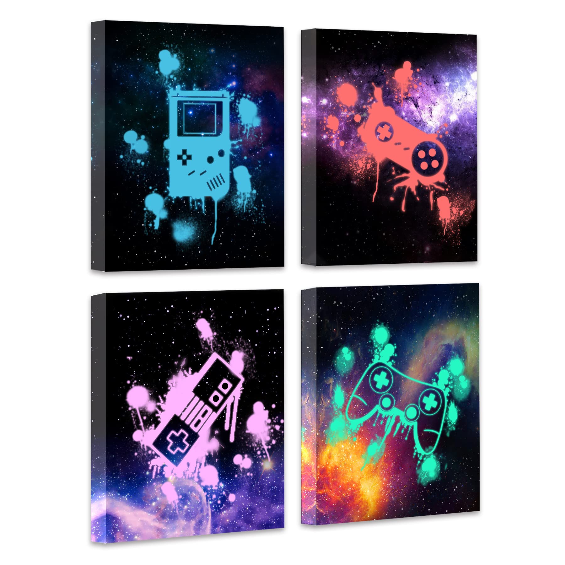 Mua PHOPAGO Video Game Wall Art-Galaxy Colorful Framed Wall Decor ...