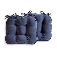 South Pine Porch Hampton Indoor Seat Cushion (Set of 2), Denim 2 Count