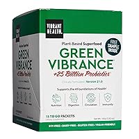 Vibrant Health, Green Vibrance Packets, Travel-Friendly Vegan Superfood Powder, 15 Packets (FFP)