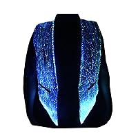 LED Fiber Optic Waistcoat Light up Vest for Men Fashion Glow in the Dark Luminous Vest,Mobile APP Control