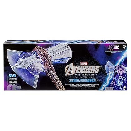 Marvel Hasbro Avengers Endgame Legends Stormbreaker Electronic Axe Thor Premium Roleplay Item with Sound FX,for Fans,Collectors,and Adults
