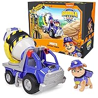 Mix’s Cement Mixer Toy Truck with Action Figure and Movable Construction Toys, Kids Toys for Ages 3 and Up