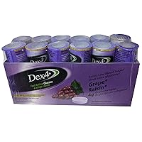 Dex4 Glucose Tablets, Grape, 12-Pack of Dex4 Tubes, 10 Tablets in Each Tube, Each Tablet Contains 4g of Fast-Acting Carbs