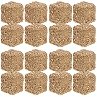 BESTOYARD 16 Pcs Mini Haystack Garden Decorations Small Straw Play Farm Accessories Faux Autumn Craft Dollhouse Bales Artificial Bales Western Centerpieces Toys Wood Table Rural