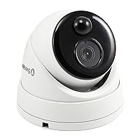 Indoor/Outdoor Surveillance Security Camera, 4K Ultra HD Wired PIR Dome Camera, Night Vision, Thermal, Heat & Motion Sensing, Add to NVR with PoE, SWNHD-886MSD White, 1 Count (Pack of 1)
