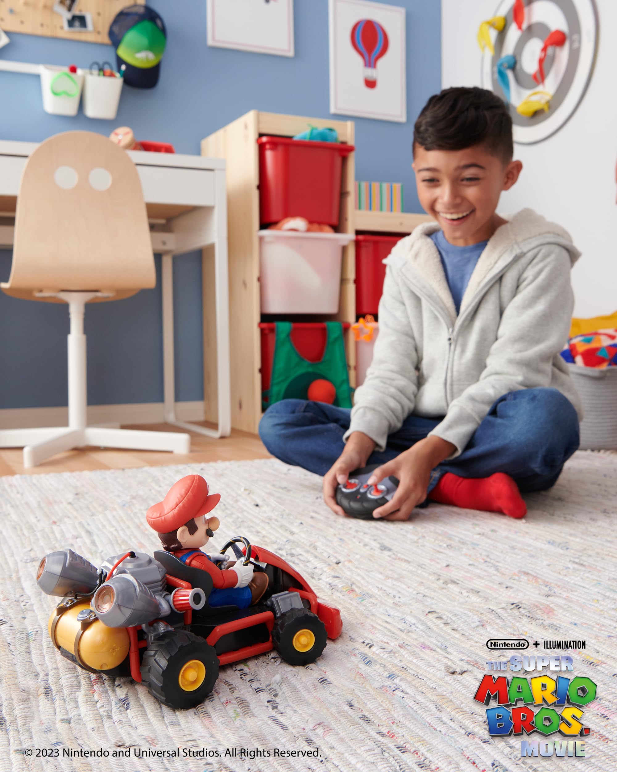 Nintendo Mario Rumble Kart RC Racer 2.4Ghz, with full function steering create 360 spins, whiles and drift! - Up to 100 ft. Range - For Kids ages 4+