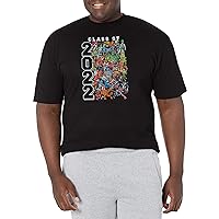 Marvel Big & Tall Comics Retro Odd Class Men's Tops Short Sleeve Tee Shirt, Black, 4X-Large
