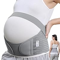 NeoTech Care Pregnancy Support Maternity Belt, Waist/Back/Abdomen Band, Belly Brace (Size S, Grey Color)