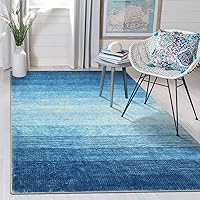 Wonnitar Modern Ombre Area Rug 3x5,Washable Light Blue Entry Rugs,Contemporary Soft Rug for Boys Bedroom,Non-Slip Stain Resistant Bathroom Throw Carpet for Office Kitchen Dorm