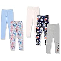 Amazon Essentials Girls and Toddlers' Leggings (Previously Spotted Zebra) -Discontinued Colors, Multipacks