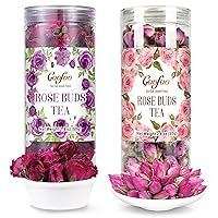 Goofoo Dried Rose Buds, Rose Tea Set of 2, Total 4.6 oz, Best Gift for Her