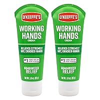 Working Hands Hand Cream, Relieves and Repairs Extremely Dry Hands, 3 oz Tube, (Pack of 2)