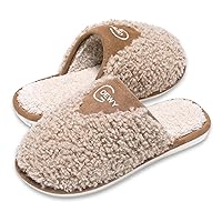 Cozy Fuzzy Slippers for Women Indoor and Outdoor Non Slip Memory Foam House Shoes Christmas Gift for Women Mom Girlfriend Daughter