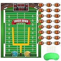FEPITO Pin The Football on The Goalpost, Pin The Football Game for Kids, Birthday Party Game with 24 Pcs Football Stickers for Football Party Decorations, Kids Birthday Party Decorations