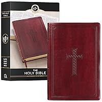 KJV Holy Bible, Super Giant Print Faux Leather Red Letter Edition - Thumb Index & Ribbon Marker, King James Version, Burgundy KJV Holy Bible, Super Giant Print Faux Leather Red Letter Edition - Thumb Index & Ribbon Marker, King James Version, Burgundy Imitation Leather