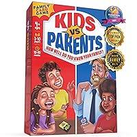 Kids VS Parents - Family Game for Kids 4-12 | Games for Family Game Night | Kids Card Games with 200 Conversation Starter Cards for 10-90 Minutes Play Time