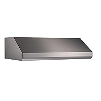 Broan-NuTone E6442SS 42-inch Under-Cabinet Internal Range Hood with 4-Speed Exhaust Fan and Light, 650 Max Blower CFM, Stainless Steel