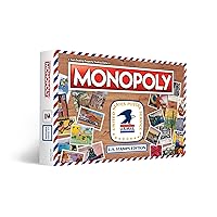 Monopoly: U.S. Stamps Edition | Buy, Sell, Trade Iconic & Collectible USPS Stamps | Classic Monopoly Game | Officially-Licensed United States Postal Service Merchandise
