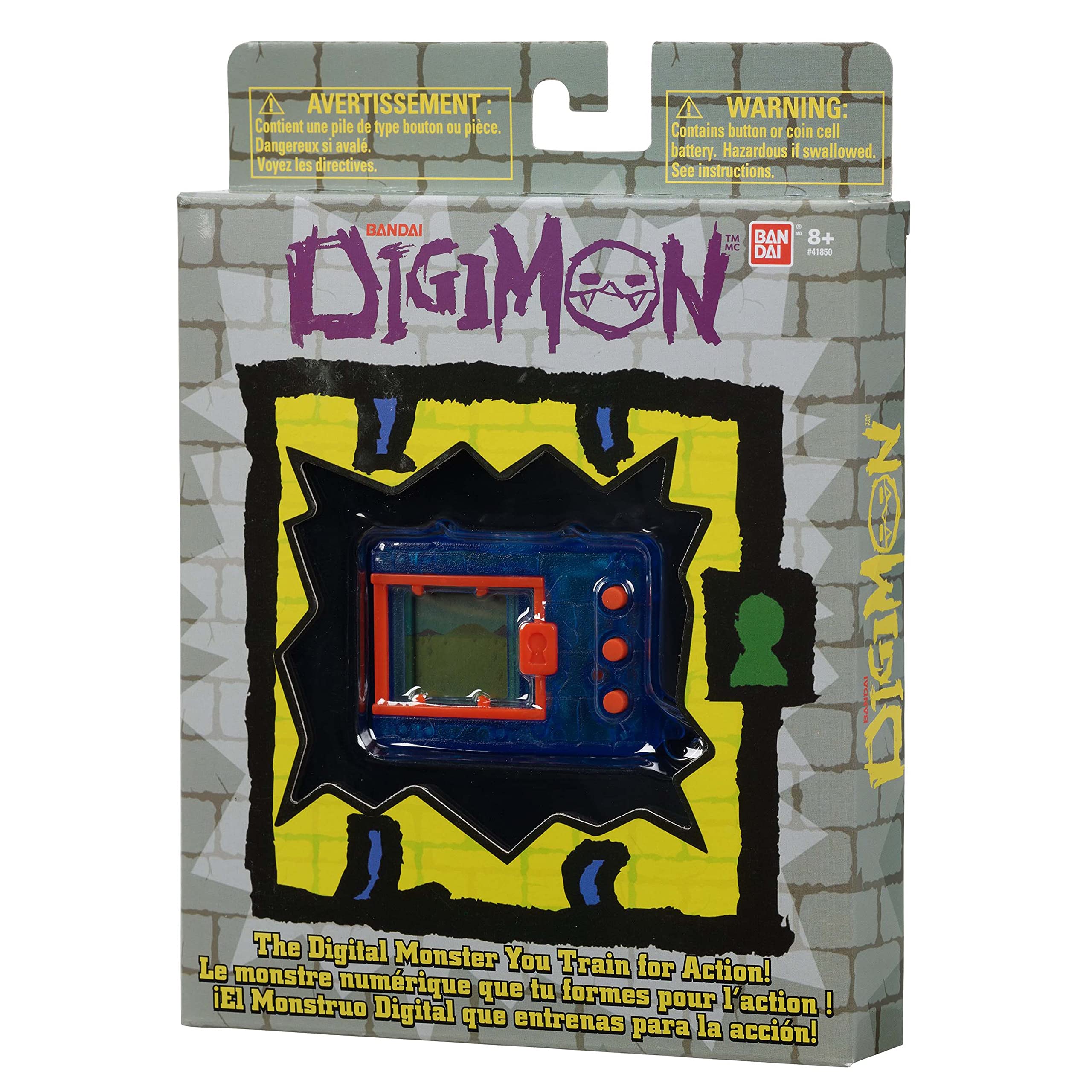 Bandai Original Digimon Digivice Virtual Pet Monster - Translucent Blue