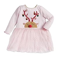 Mud Pie Baby Girls' Reindeer Mesh Dress