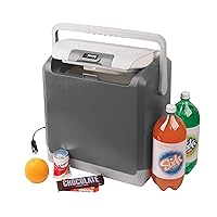 Wagan EL6225 12V Personal Thermoelectric Cooler/Warmer, 24 Liter Capacity, Portable Electric Car Cooler Warmer with 12/24V DC, 12V Small Fridge for Car, RV, and Camping Use, UL Listed