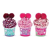 Three Cheers for Girls Socks So Sweet - Cupcake Socks Gift Pack - 3 Pack of Fuzzy Sock Cupcakes for Girls, Tweens & Teens (Sizes 4-7) - Fun Fuzzy Socks for Birthdays, Christmas, Valentine's Day & More