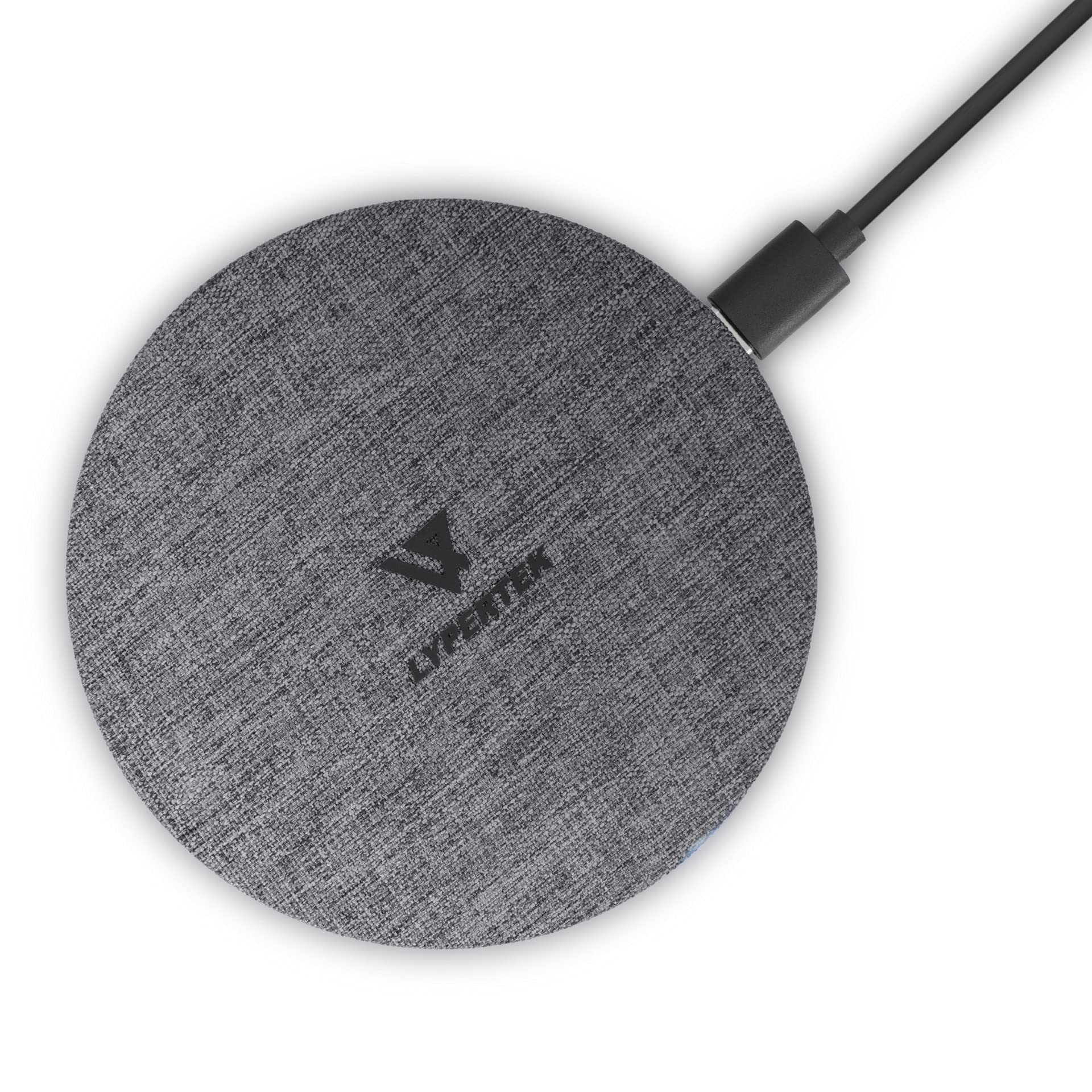 Lypertek Super Slim High Speed Wireless Charging Pad, Qi-Certified 15W Max with Rapid Charge for Supported Earphones, Headphones, Smartphones and Smart Watches.