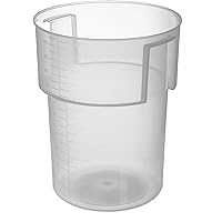 Carlisle FoodService Products Bain Marie Round Food Storage Container with Stackable Design for Catering, Kitchen, Restaurant, Plastic, 22 Quarts, Clear