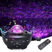Galaxy Projector, Star Projector Night Light with Voice Control, Timing Setting, 21 Lighting Effects, 3 in 1 Ocean Wave, Galaxy and Star Night Light Projector for Baby, Kids, Adults, Home Theatre
