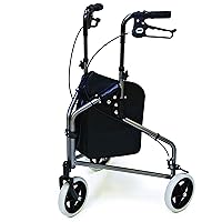 Lumex 3-Wheel Walker for Seniors, Foldable & Lightweight for Small & Tight Spaces