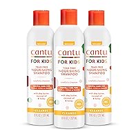 Cantu Care for Kids Tear-Free Nourishing Shampoo with Shea Butter, 8 fl oz (Pack of 3) (Packaging May Vary)