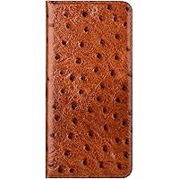 Case for Google Pixel 7, Luxury Cowhide Genuine Leather Handcrafted Wallet Case with Card Holder Kickstand Magnetic Closure Flip Phone Cover for Google Pixel 7,Brown 1