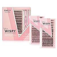 DIY Lash Extension Kit, 3-Pack, Includes 280 Pc Miss Wispy 40D, 120 Pc 40D and 96 Pc Glam Wisp D Curl Lash Clusters + Waterproof Lash Bond and Seal + Eyelash Applicator Tool, DIY Extension Supplies